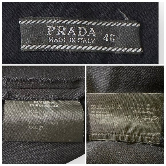 Prada Archival S/S 2001 Runway Contrast Stitch Cotton Pencil Skirt IT46 - Picture 8 of 10